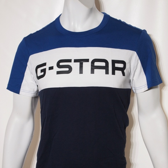royal blue g star shirt